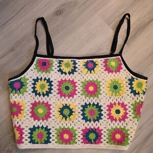 Wild Fable Multicolor Crochet Camisole